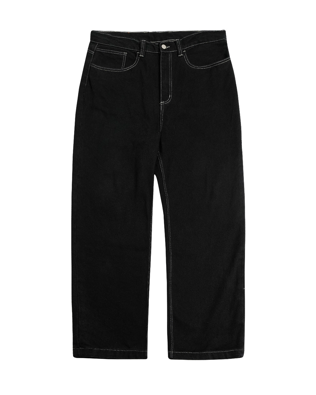 Raw-Washed Straight-Leg Jeans