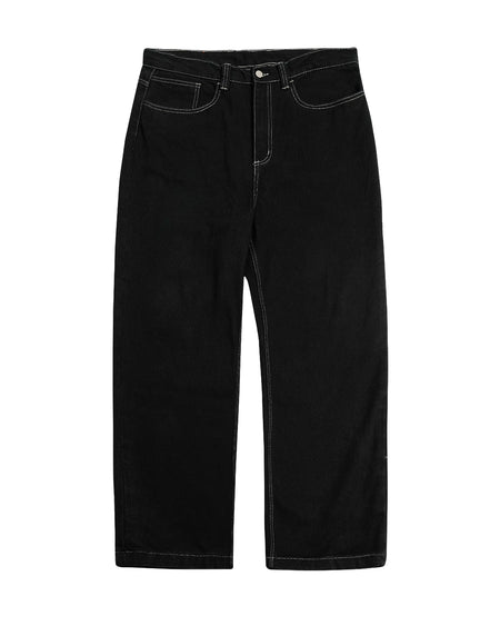 Raw-Washed Straight-Leg Jeans