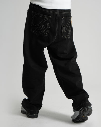 Raw-Washed Straight-Leg Jeans
