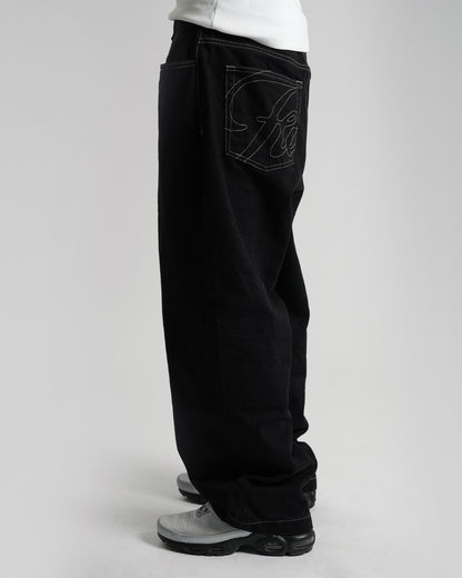Raw-Washed Straight-Leg Jeans