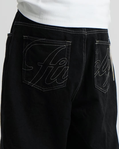 Raw-Washed Straight-Leg Jeans